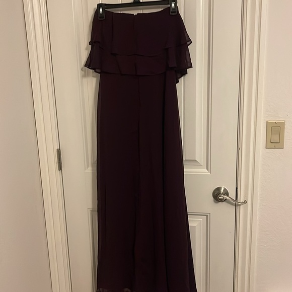 Lulus Devoted to Romance Dark‎ Purple Strapless Maxi Fairy Dress women’s size XS - Picture 9 of 9